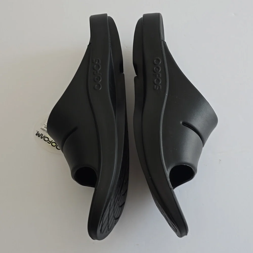 NWT OOFOS Oofoam Ooahh Slide Sandal Unisex Black Size Men 13 Women 15